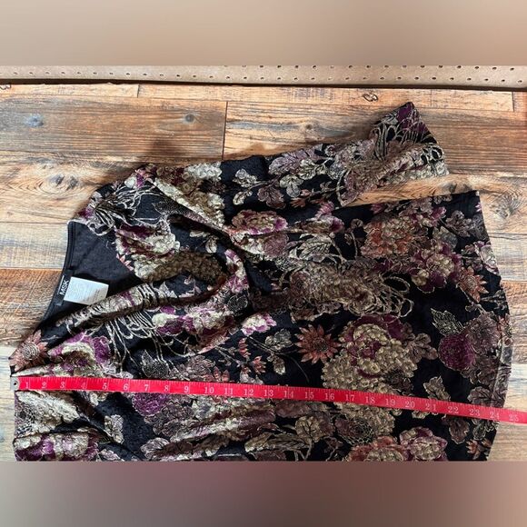 MSK Floral Draped Collar Top β Size Small - Picture 6 of 8